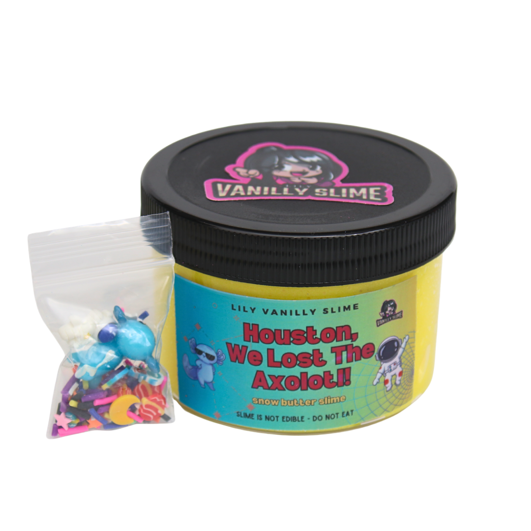 Houston, We Lost the Axolotl Banana Snow Butter Slime | Lily Vanilly Slime