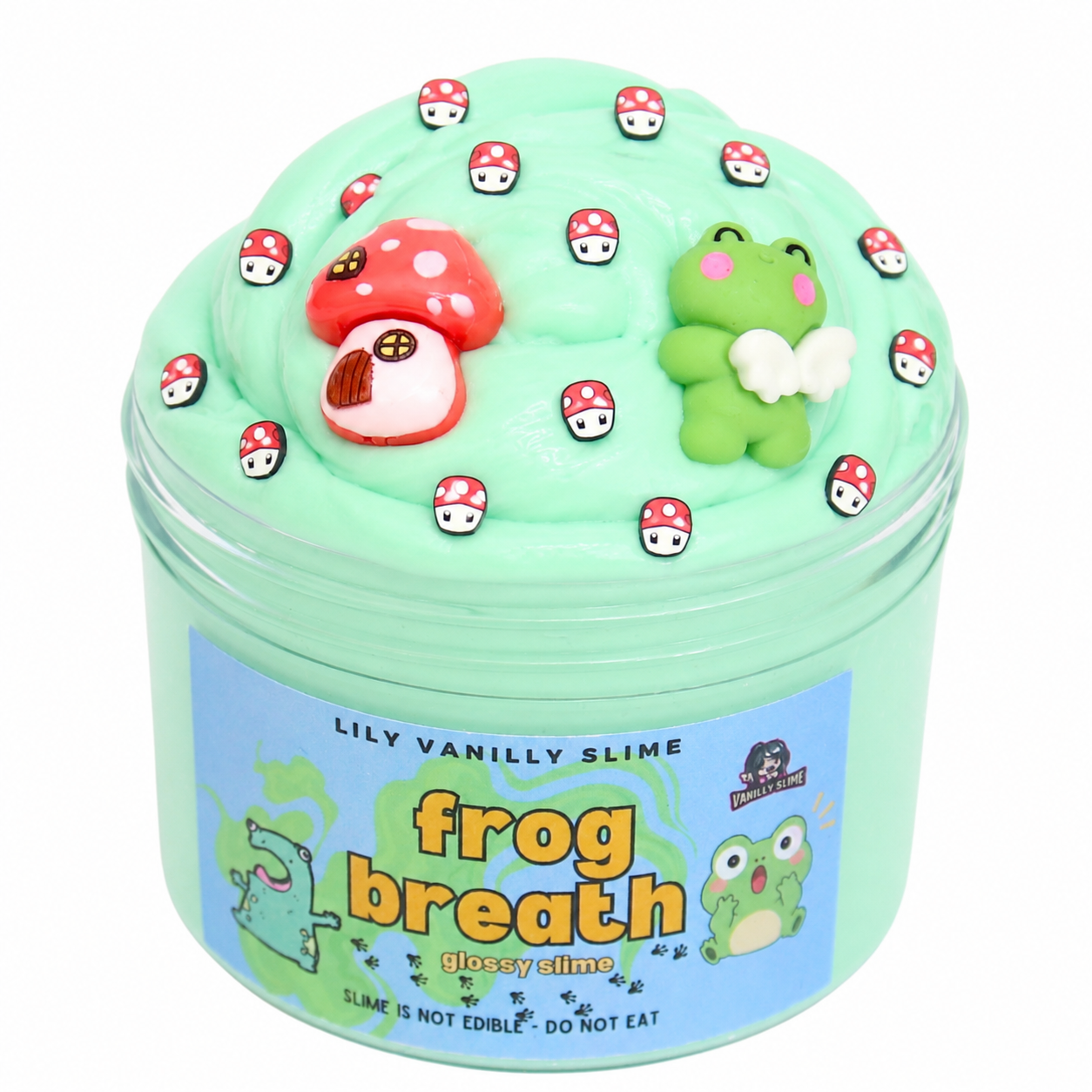Frog Breath Mint Scented Glossy Slime | Lily Vanilly Slime